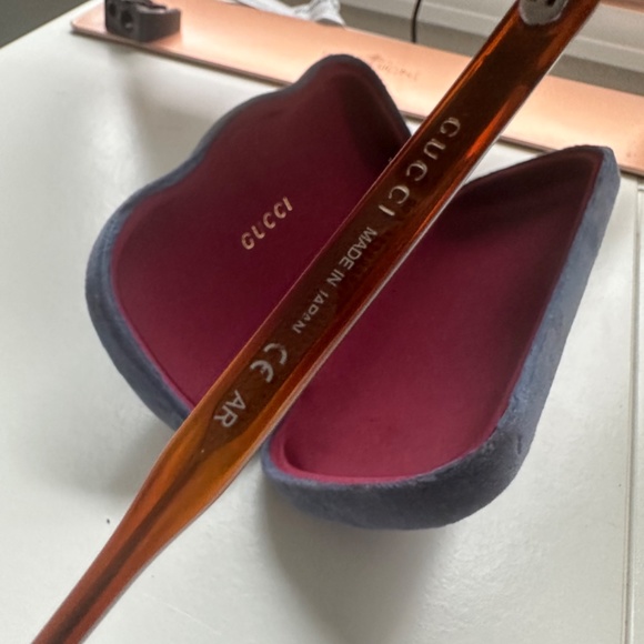 Authentic Gucci titanium round sunglasses main image 5